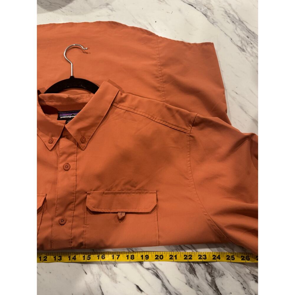 Patagonia‎ Recycled Polyester Button Up Men’s XXL Brown Gorpcore Trail Shirt - Picture 5 of 8